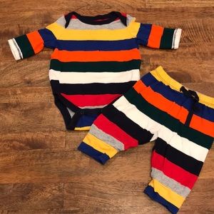 Baby Gap 0-3M Striped Outfit